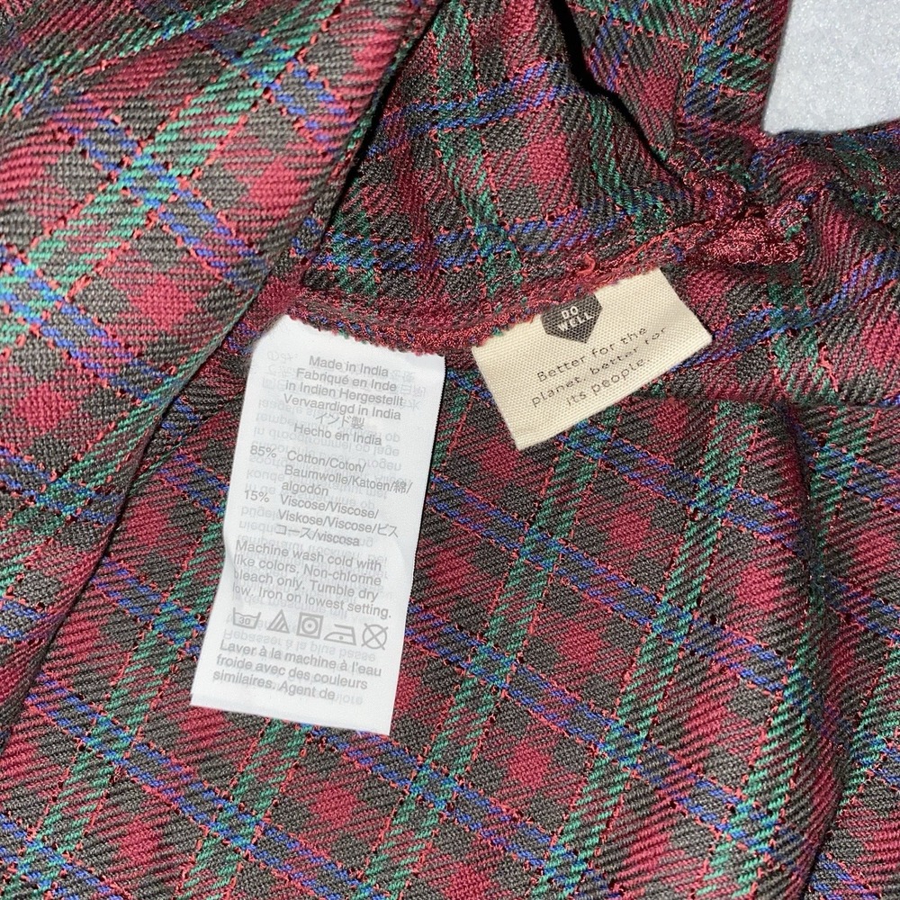 Madewell Women's Size L Flannel Westlake Shirt in Stoppard Plaid Long Sleeve Top - Picture 6 of 12